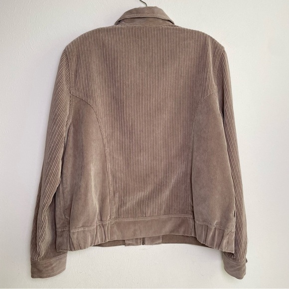 ALFRED DUNNER Vintage Corduroy Zip Shacket Jacket Pockets Neutral Minimalist 14 - Picture 4 of 14